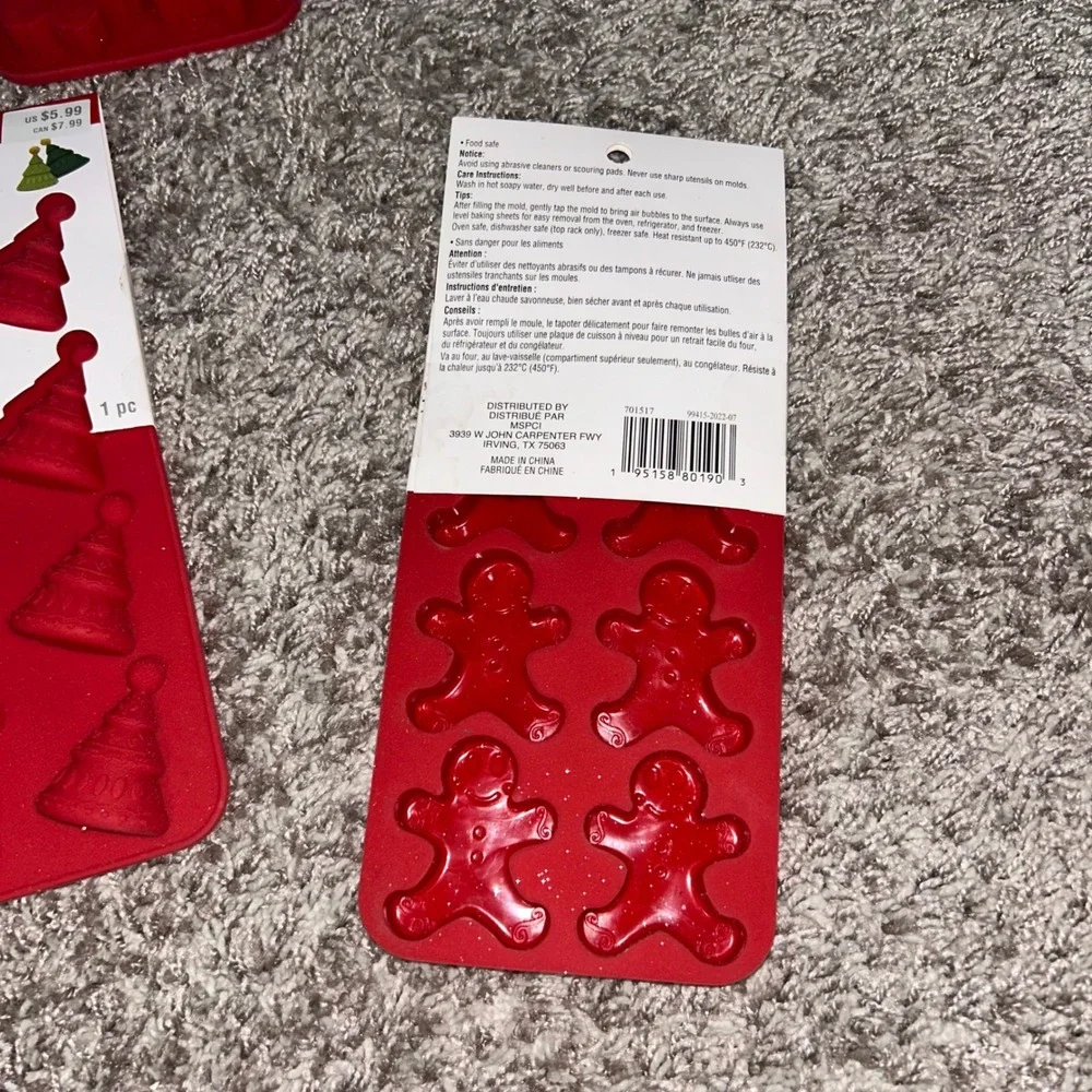 Celebrate It‎ Christmas Silicone Candy Molds Gingerbread Tree Snowflake